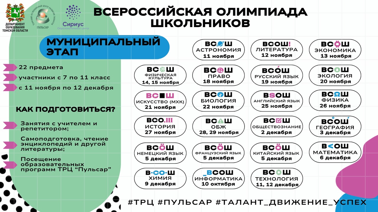 Всероссийская олимпиада школьников продолжается!.